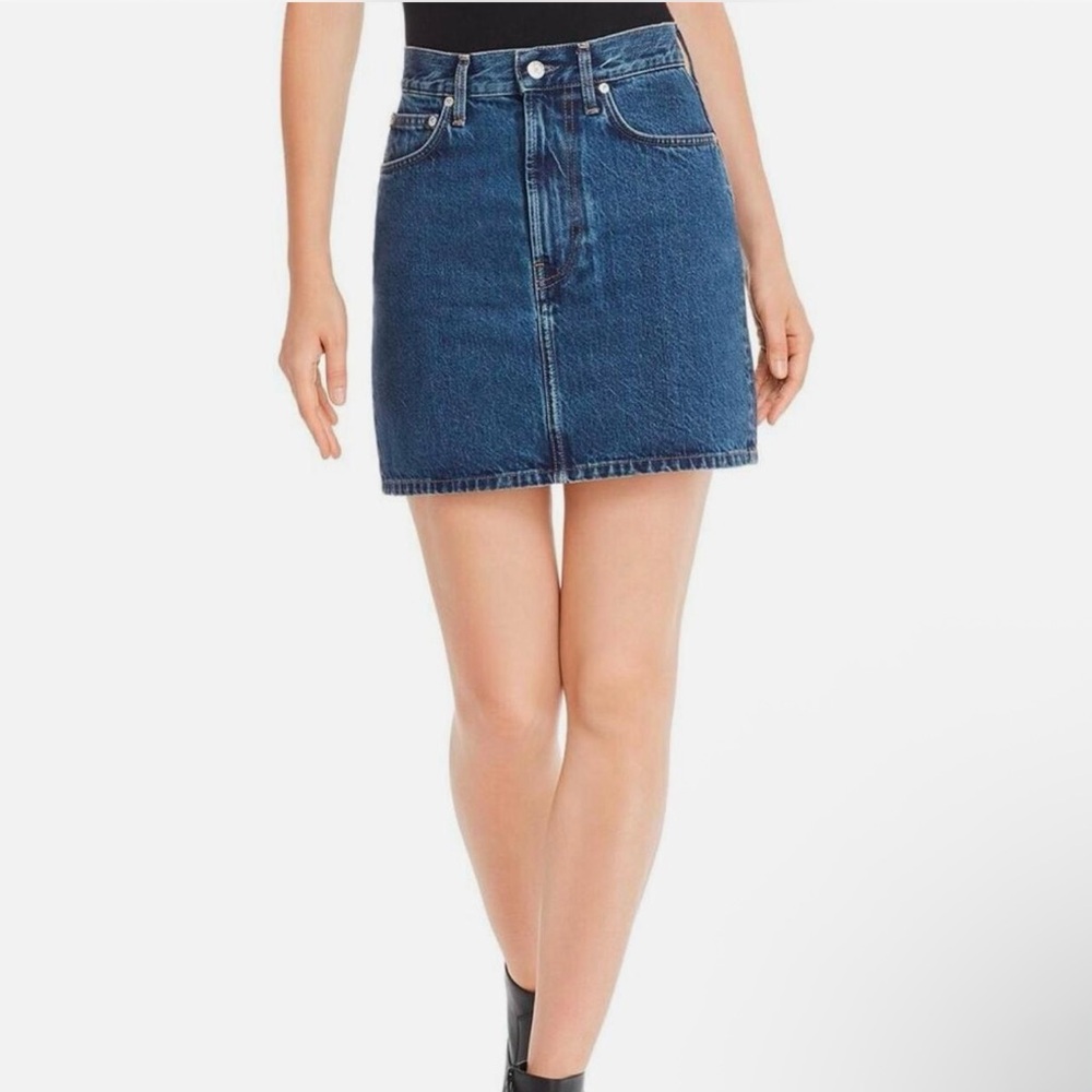 NWOT Helmut Lang “Femme Hi Mini” Denim Mini Skirt Size 32 (12/14)